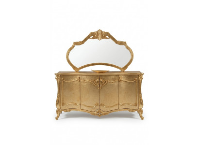 Luxe dressoir met spiegel set commode houten laden Klassiek
