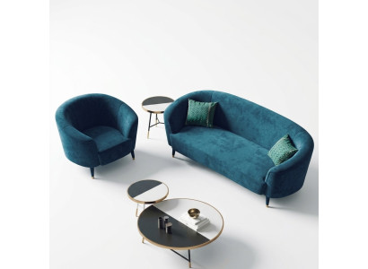 Fluwelen bankstel 3+1-zits woonlandschap zit-ontwerp bank loungebanken meubels