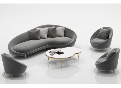 Eckbank L-vorm Fluweel Bank Woonlandschap Relax Zit Ontwerp Bank Lounge Bankstellen