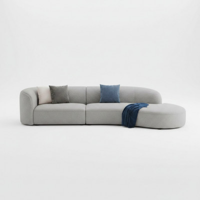 Bank L-vorm Bank Woongebied Relax Zit Ontwerp Bank Lounge Banken Stof Nieuw