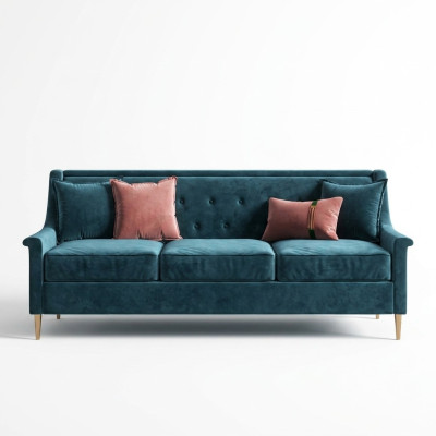 Stof driezits ontspanningsstoel design bank loungebanken fluwelen bank 3-zits meubels