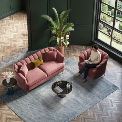 Samt woonlandschap Relax zitdesign bank loungebanken textiel bank 3-zitter
