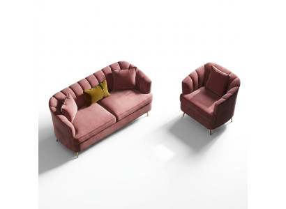 Samt woonlandschap Relax zitdesign bank loungebanken textiel bank 3-zitter