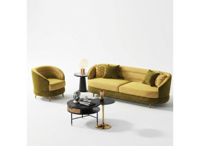 Ontspan Ontwerp Bank Loungebank Banken Stoffen Bank 3-zits Driepersoons Fluweel