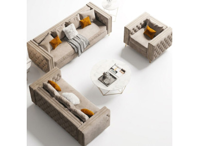 Fluwelen woonlandschap Relax zits ontwerp bank loungebank banken bank 3 zits 233 cm