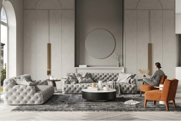 Leder bankstel 3+2 zitsbank Chesterfield stoelontwerp bank lounge bankstellen