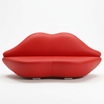 Lippenbank 2-zits bekleding Moderne ontspanningsbank Luxe meubels Bankstellen Tweezits
