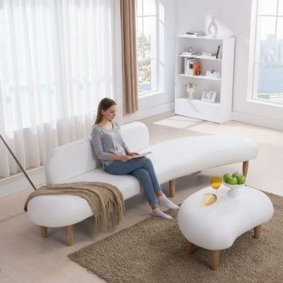 Sofa 4 zits salontafels zitmeubelen woonlandschap gestoffeerd textiel modern stof