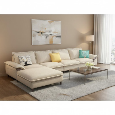 Woonlandschap hoekbank gestoffeerd textiel modern ontspannen zetel luxe meubels bank 329 cm