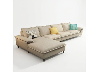 Woonlandschap hoekbank gestoffeerd textiel modern ontspannen zetel luxe meubels bank 329 cm