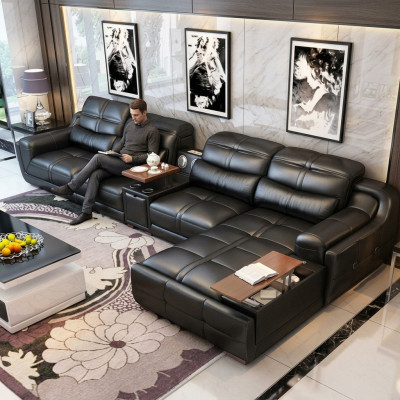 Bank Bank Hoekbank L-vorm Bekleding Modern Ontspan Zit Luxe Meubilair Woonlandschap