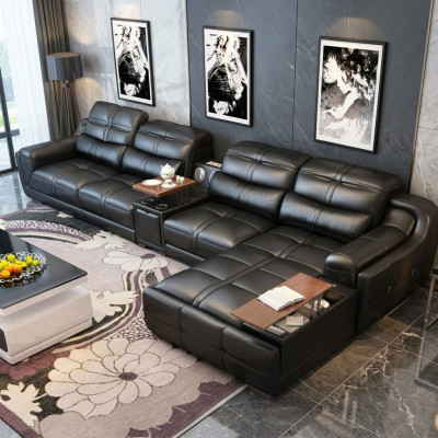 Bank Bank Hoekbank L-vorm Bekleding Modern Ontspan Zit Luxe Meubilair Woonlandschap
