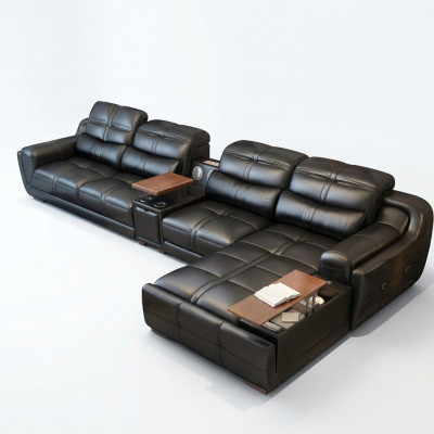 Bank Bank Hoekbank L-vorm Bekleding Modern Ontspan Zit Luxe Meubilair Woonlandschap