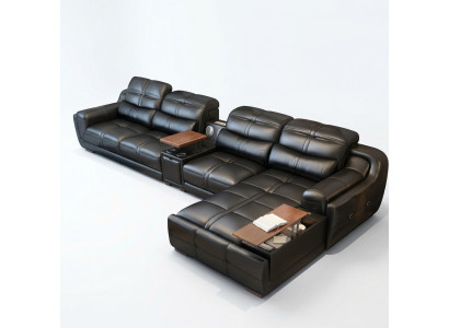 Bank Bank Hoekbank L-vorm Bekleding Modern Ontspan Zit Luxe Meubilair Woonlandschap