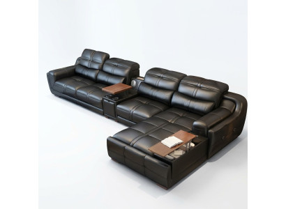 Bank Bank Hoekbank L-vorm Bekleding Modern Ontspan Zit Luxe Meubilair Woonlandschap