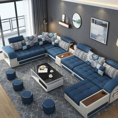 Hoekbank U-vorm Gestoffeerd Modern Relax Zit Luxe Meubels Woonlandschap Sofa Bank