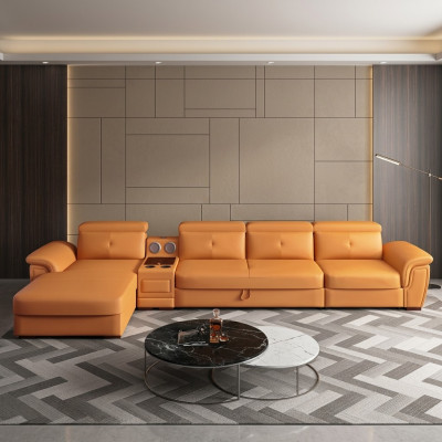 Bank bank hoekbank L-vorm gestoffeerd modern zitten ontspannen luxe meubels woongebied