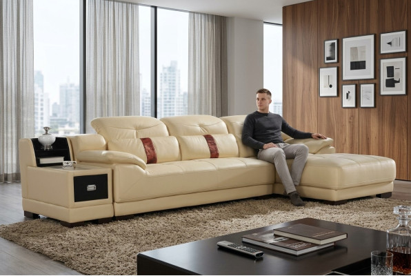 Luxe hoekbank hoekbank L-vorm gestoffeerd modern ontspannen zitmeubelen woonlandschap