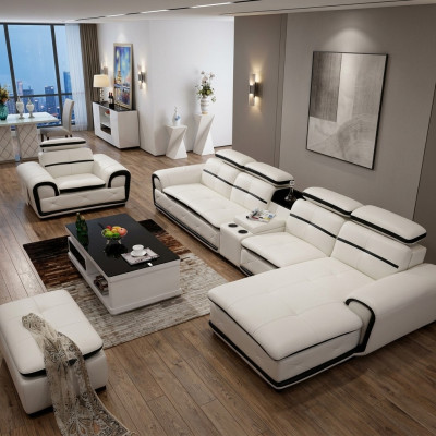 Luxe hoekbank hoekbank L-vorm gestoffeerde relaxmoderne zitmeubel woonlandschap.