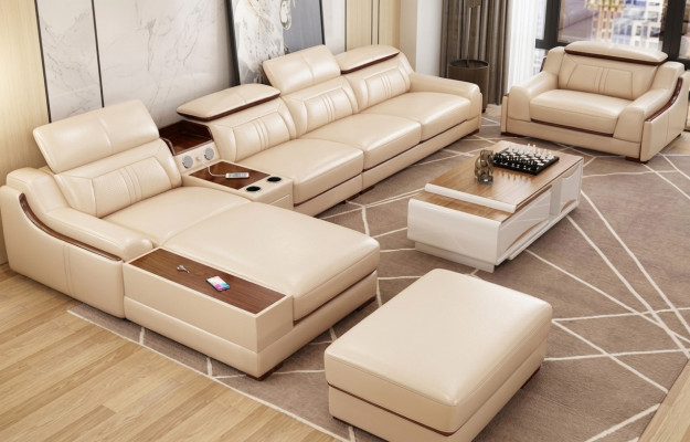 Bankstel Meubels Woonlandschap Luxe Hoekbank Hoekbank L-vormig Bekleding Modern Bankstel