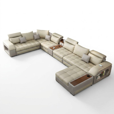 Hoekbank U-vormige Zitmeubels Woonlandschap Luxe Bekleding Modern Ontspanning Bank Bank