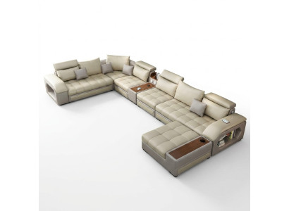 Hoekbank U-vormige Zitmeubels Woonlandschap Luxe Bekleding Modern Ontspanning Bank Bank