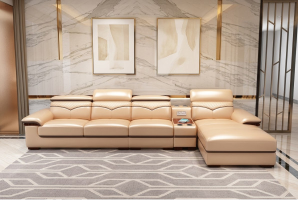 Hoekbank L-vorm Bekleding Modern Relax Zitmeubelen Woonlandschap Luxe Hoekbankstel