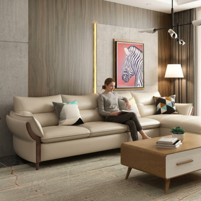 Meubelwoonlandschap Luxe Bank Hoekbank Hoekbank L-vormig Gestoffeerd Modern Relax