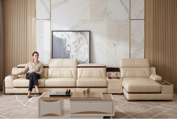 Hoekbank L-vorm gestoffeerde bank Relax zitmeubels Woongebied Luxe hoekbankstel