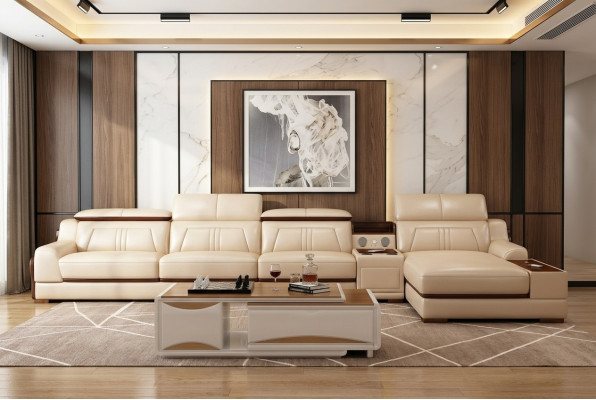 Hoekbank L-vorm gestoffeerde bank Relax zitmeubels Woongebied Luxe hoekbankstel