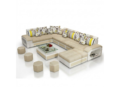 Bank Meubels Woonlandschap Luxe Bankstellen Hoekbank U-vorm Bekleding Modern Relax Bankstellen