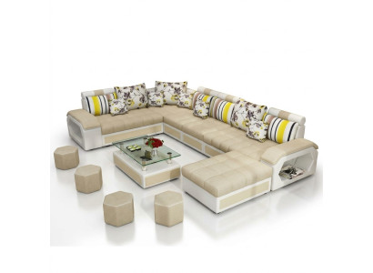 Bank Meubels Woonlandschap Luxe Bankstellen Hoekbank U-vorm Bekleding Modern Relax Bankstellen