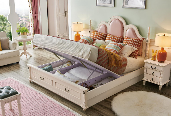 Bed bekleding design luxe dubbele hotelbedden slaapkamer 180x200 cm hout nieuw