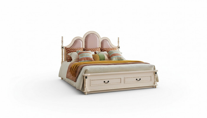 Bed bekleding design luxe dubbele hotelbedden slaapkamer 180x200 cm hout nieuw