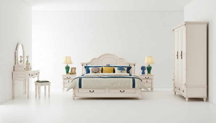 Tweepersoons hotelbedden slaapkamer 180x200 cm houten bed gestoffeerd design luxe nieuw