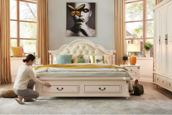 Houten bed Bedontwerp Luxe Tweepersoons Hotelbedden Slaapkamer 180x200 cm Hout