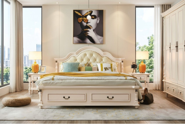 Houten bed Bedontwerp Luxe Tweepersoons Hotelbedden Slaapkamer 180x200 cm Hout