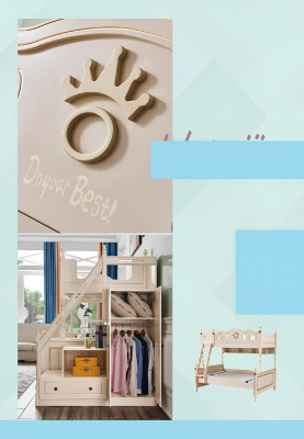 Stapelbed Bed Tweepersoons stapelbed Kinderbedden Houten klassieke meubels Kamer