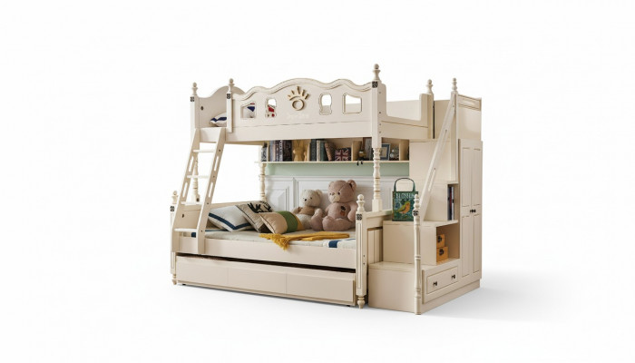 Stapelbed Bed Tweepersoons stapelbed Kinderbedden Houten klassieke meubels Kamer