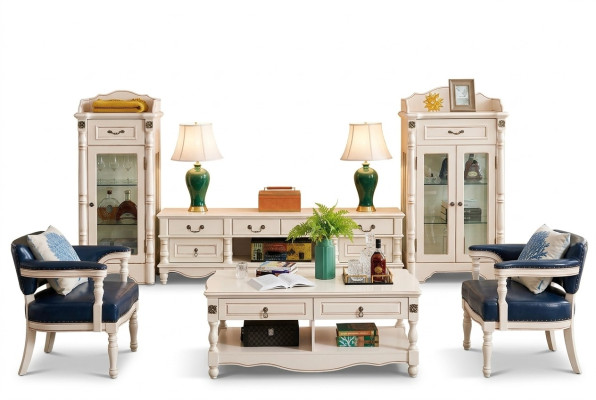 Vitrine Woonkamer Glas Klassiek 2-delige Vitrinekast Plank Planken Hout Set