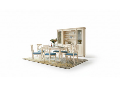 Eetkamer meubels Eettafel 6 x Stoel Eet set Hout Keuken Groep Garnituur Nieuw 7-delig.
