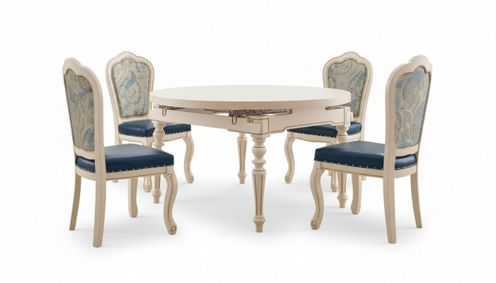 Ronde barok eettafel Tafel Klassieke eettafels Meubels Tafels Houten meubels Nieuw