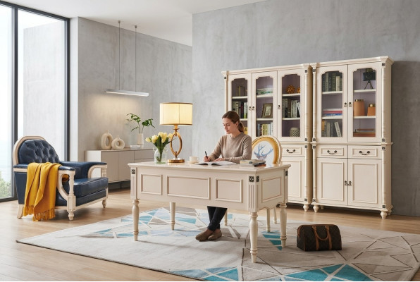 Bureau Stoel Archiefkast Kantoor set Klassieke kantoorinrichting Nieuw 3-delig
