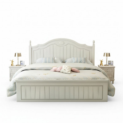Set Bed Slaapkamer 2x Nachtkastje Tweepersoonsbedden Complete Set Houten Meubels 3-delig.