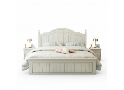 Set Bed Slaapkamer 2x Nachtkastje Tweepersoonsbedden Complete Set Houten Meubels 3-delig.