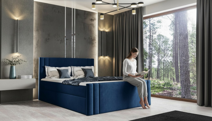 Bed slaapkamer bedden gestoffeerd ontwerp dubbel luxe 180x200 boxspring nieuw