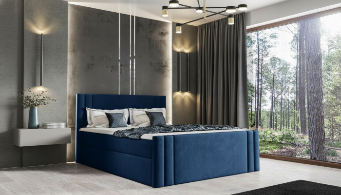 Bed slaapkamer bedden gestoffeerd ontwerp dubbel luxe 180x200 boxspring nieuw