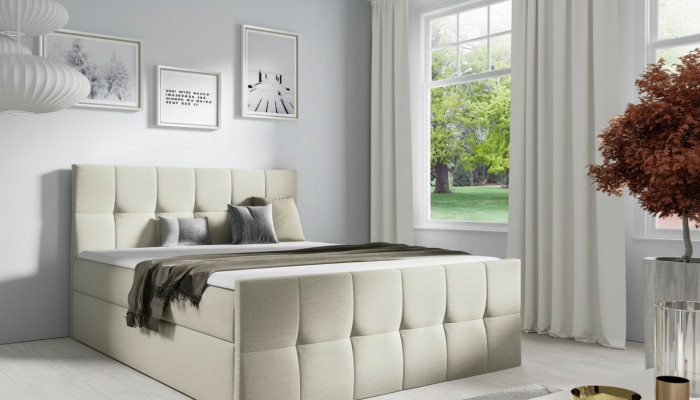 Bedbedlade boxspringbedslaapkamer stoffering ontwerp dubbel modern