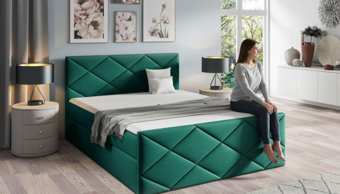 Bed Bedbox Boxspringbed 180x200 Slaapkamer Design Dubbel Modern