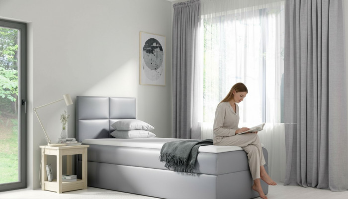 Bed bedframe bedroom design hotel single 80 cm youth bed box spring bed